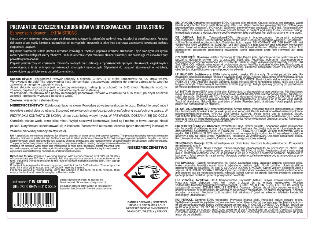 Preparat do czyszczenia zbiorników w opryskiwaczach - EXTRA STRONG, 5l - koncentrat, Teger