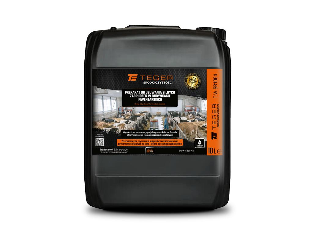 Preparat do usuwania silnych zabrudzeń w budynkach inwentarskich, 10l - koncentrat, Teger