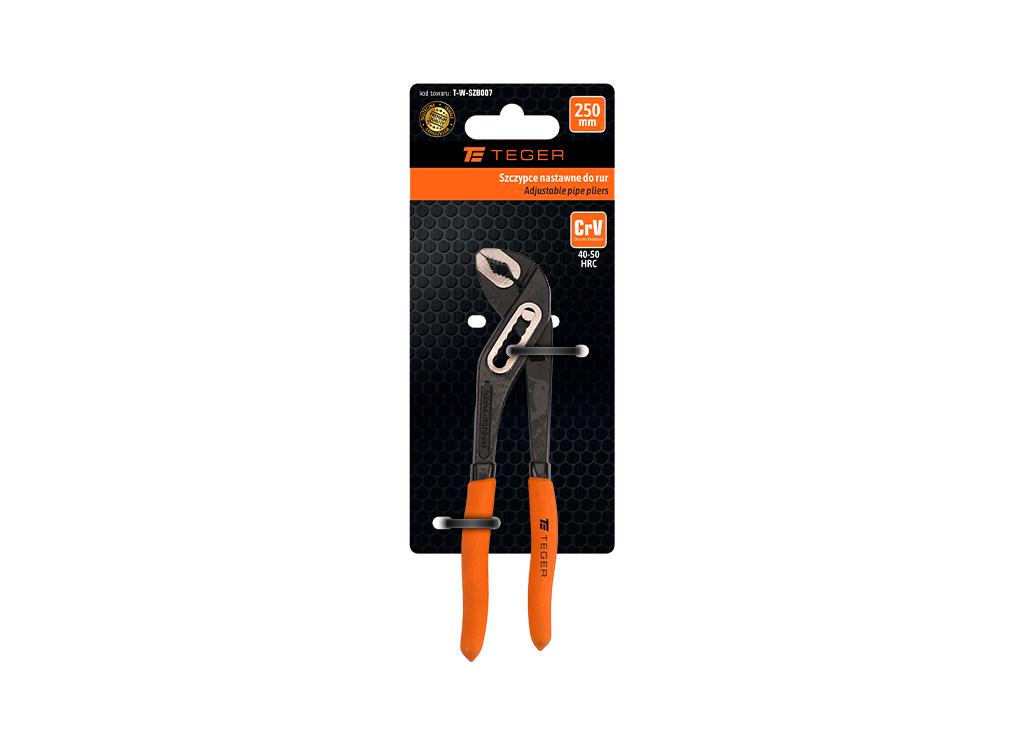 Szczypce nastawne do rur 180 mm / TEGER