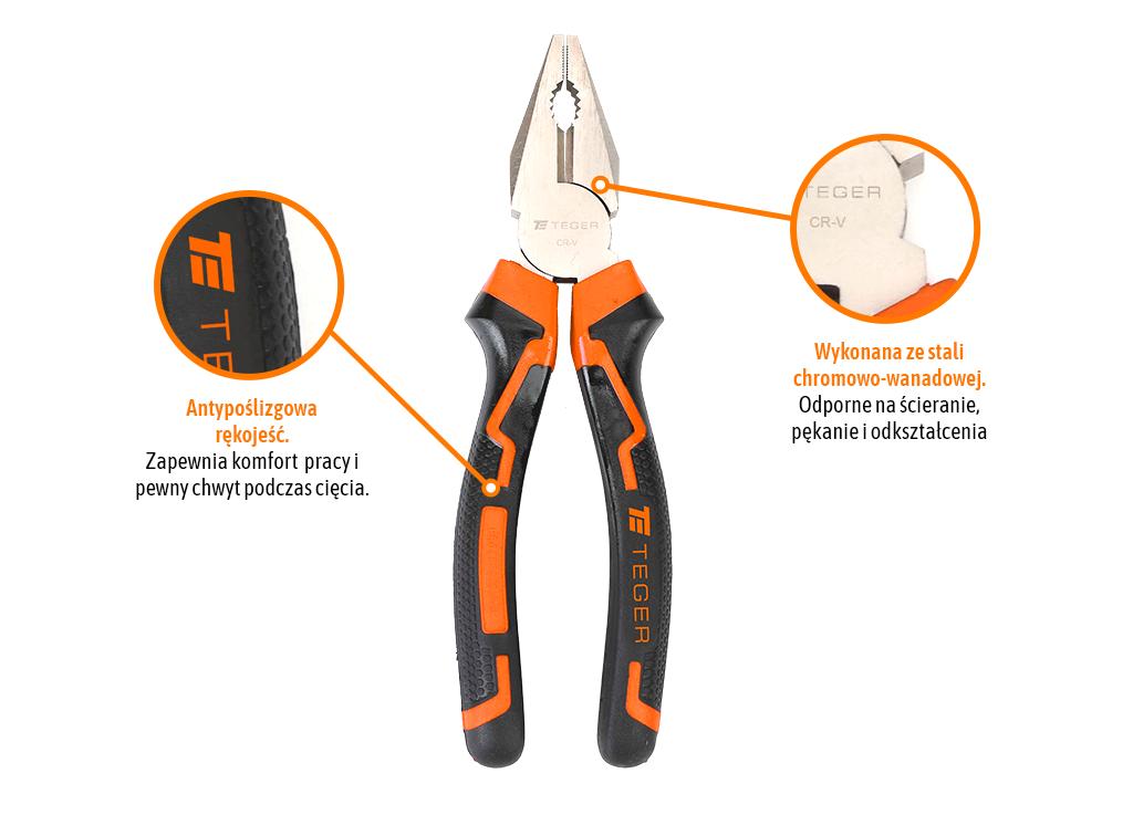 Szczypce uniwersalne 200 mm / TEGER