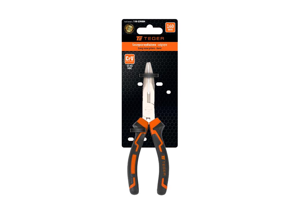 Szczypce wydłużone  - odgięte 160 mm / TEGER