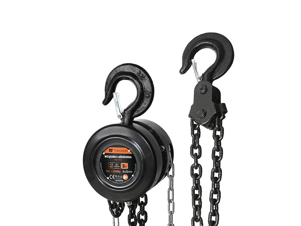 Wciągarka łańcuchowa 2T, 3m, cert. CE, Teger