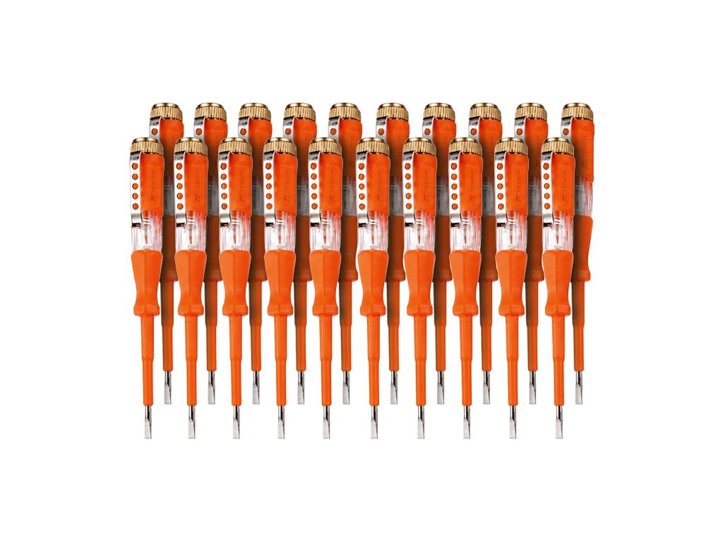 Próbnik, tester napięcia 3,0x140mm, AC 100-500V Cert. CE, (sprzedawane po 20), Teger