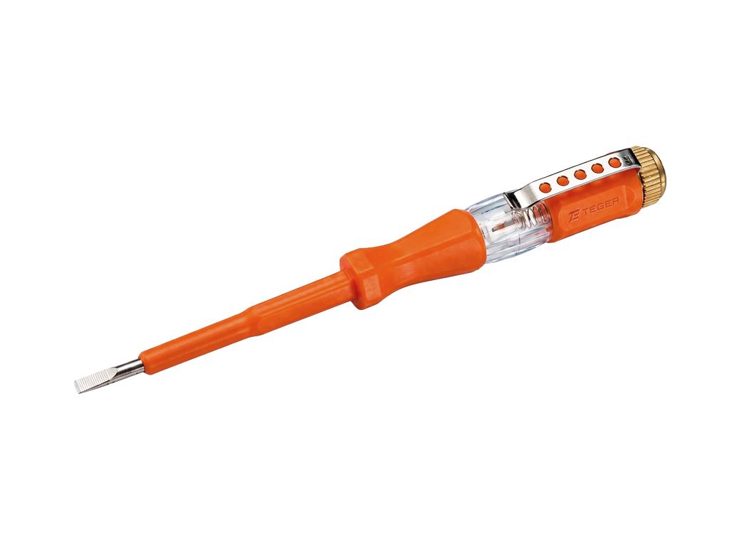 Próbnik, tester napięcia 3,0x140mm, AC 100-500V Cert. CE, Teger