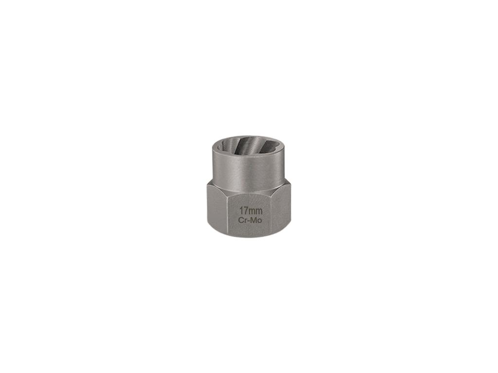 Nasadka do odkręcania uszkodzonych śrub i nakrętek, (17mm) - kute/ stal Cr-Mo, Teger