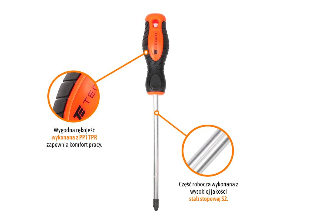 Zestaw wkrętaków 8 szt / TEGER