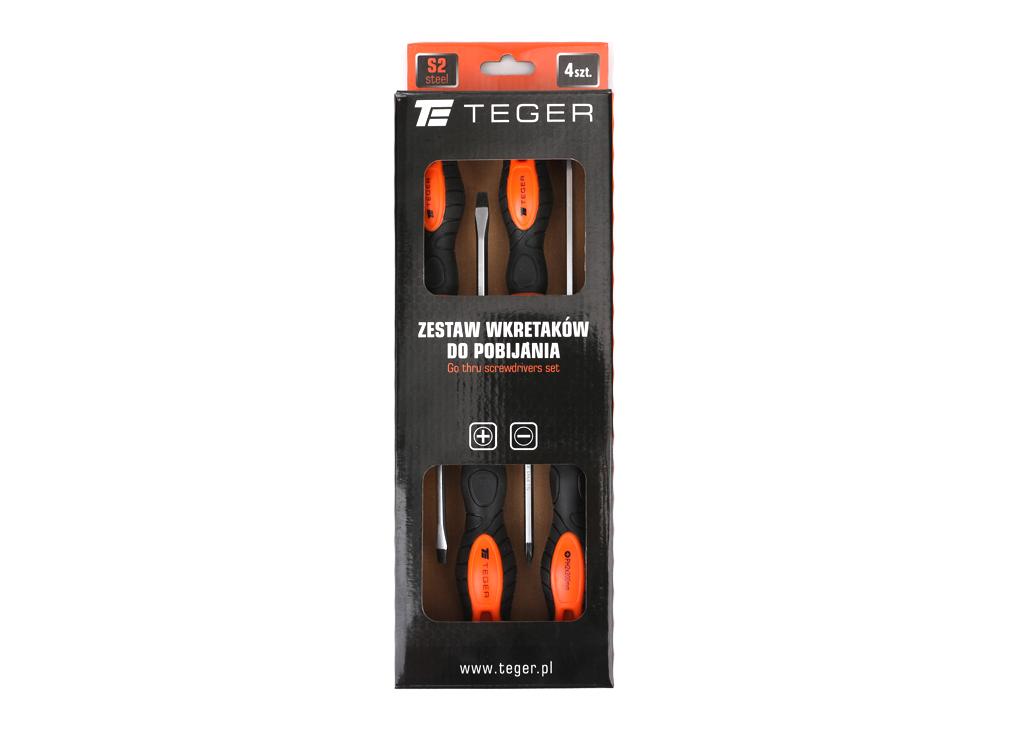 Zestaw wkrętaków do pobijania 4 szt / TEGER