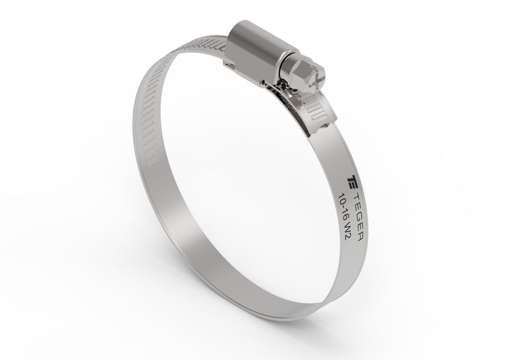 Opaska zaciskowa 10-16 ślimakowa (obejma W2 - stal nierdzewna) szerokość 9mm TEGER ( sprzedawane po 50 )