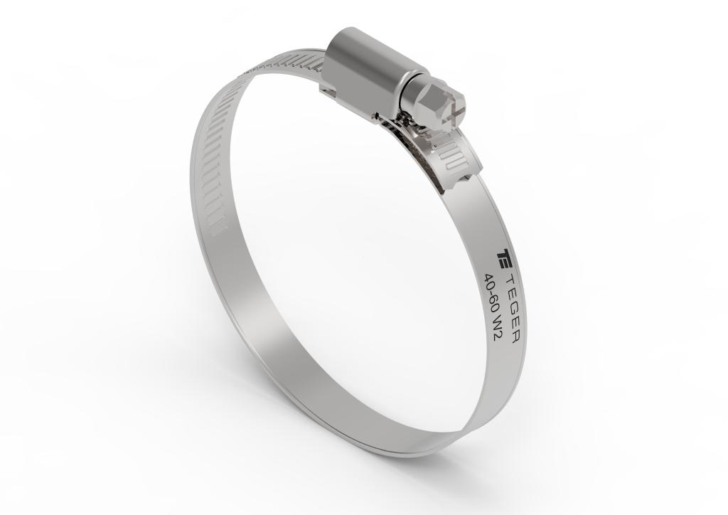 Opaska zaciskowa 40-60 ślimakowa (obejma W2 - stal nierdzewna) szerkość 9mm TEGER ( sprzedawane po 50 )