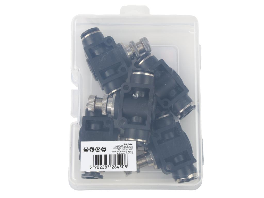 Zawór dławiąco-zwrotny wtykowy tekalan 10mm TEGER, (sprzedawane po 5)