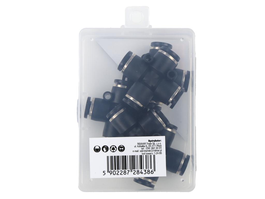 Czwórnik wtykowy tekalan 6mm TEGER, (sprzedawane po 5)