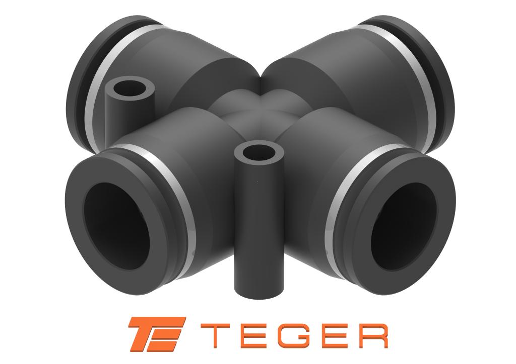 Czwórnik wtykowy tekalan 8mm TEGER, (sprzedawane po 5)