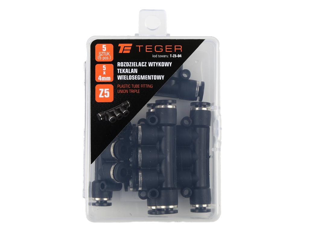 Rozdzielacz wtykowy tekalan wielosegmentowy 5x 4mm TEGER, (sprzedawane po 5)