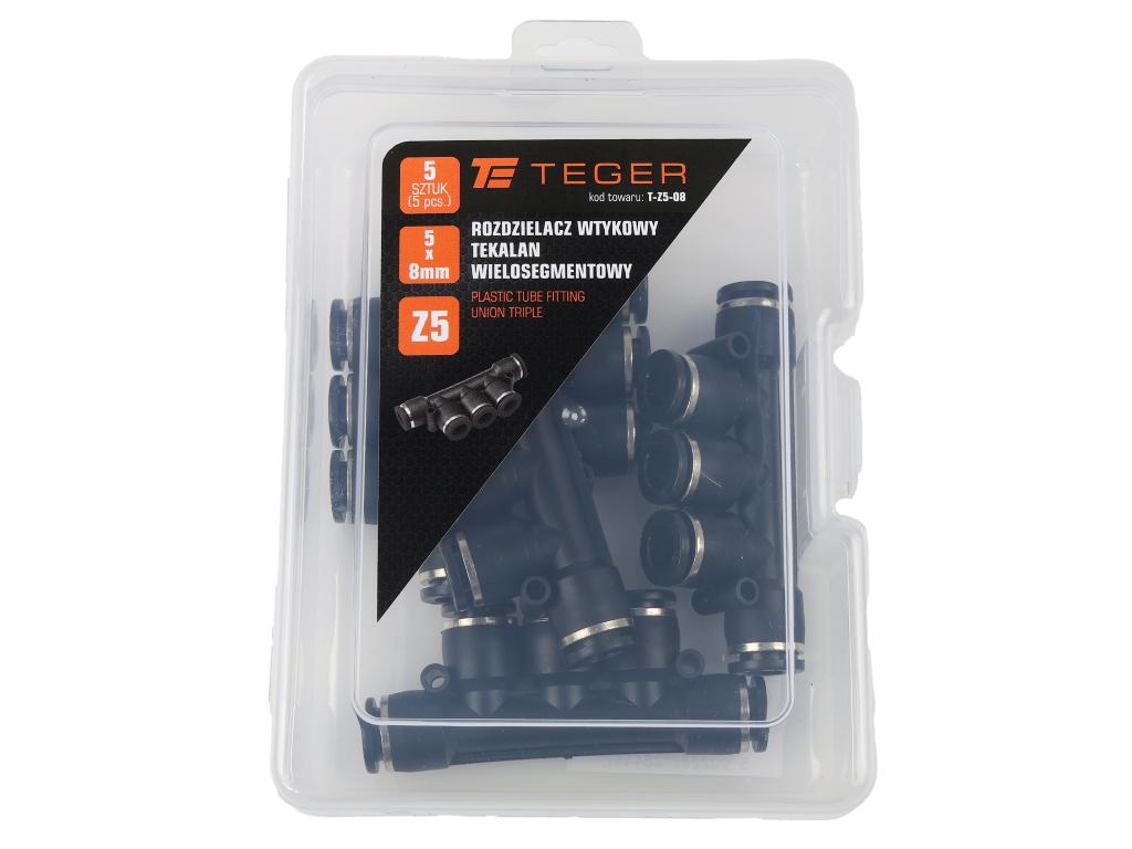 Rozdzielacz wtykowy tekalan wielosegmentowy 5x 8mm TEGER, (sprzedawane po 5)