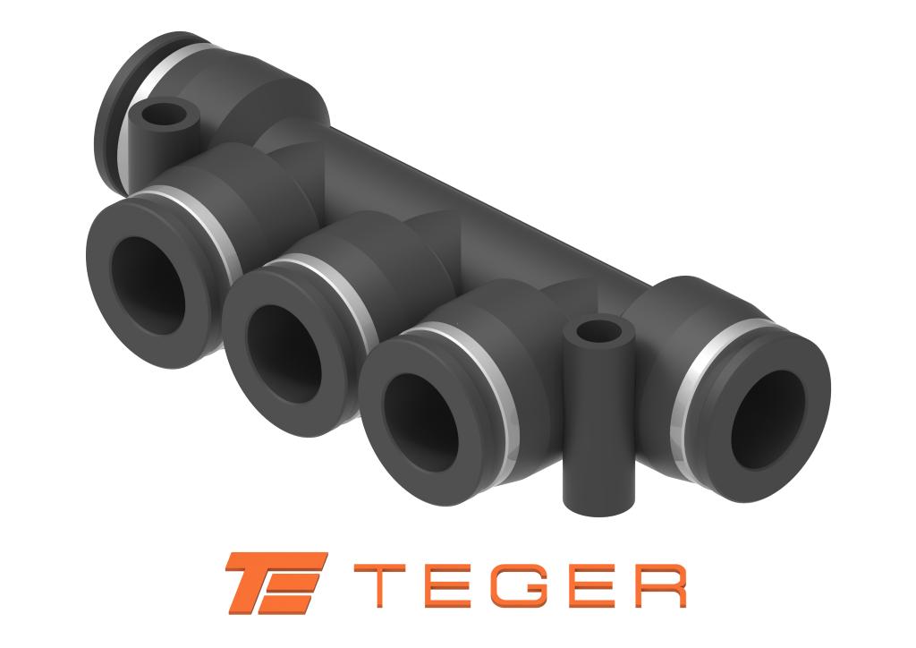 Rozdzielacz wtykowy tekalan wielosegmentowy 5x 10mm TEGER, (sprzedawane po 5)