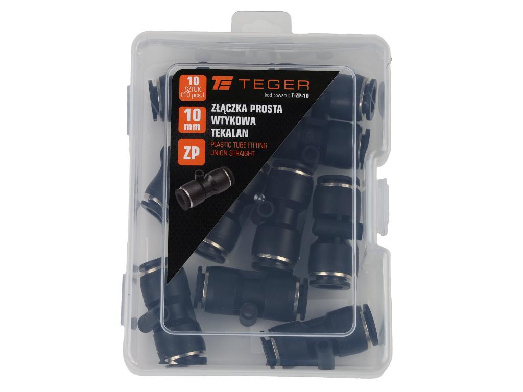 Złączka prosta wtykowa tekalan 10mm TEGER, (sprzedawane po 10)