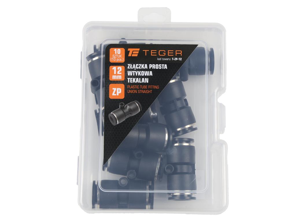 Złączka prosta wtykowa tekalan 12mm TEGER, (sprzedawane po 10)