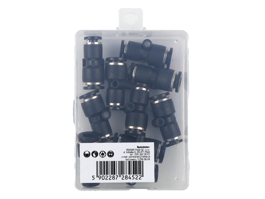 Złączka prosta redukcyjna wtykowa tekalan 6mm x 4mm TEGER, (sprzedawane po 10)