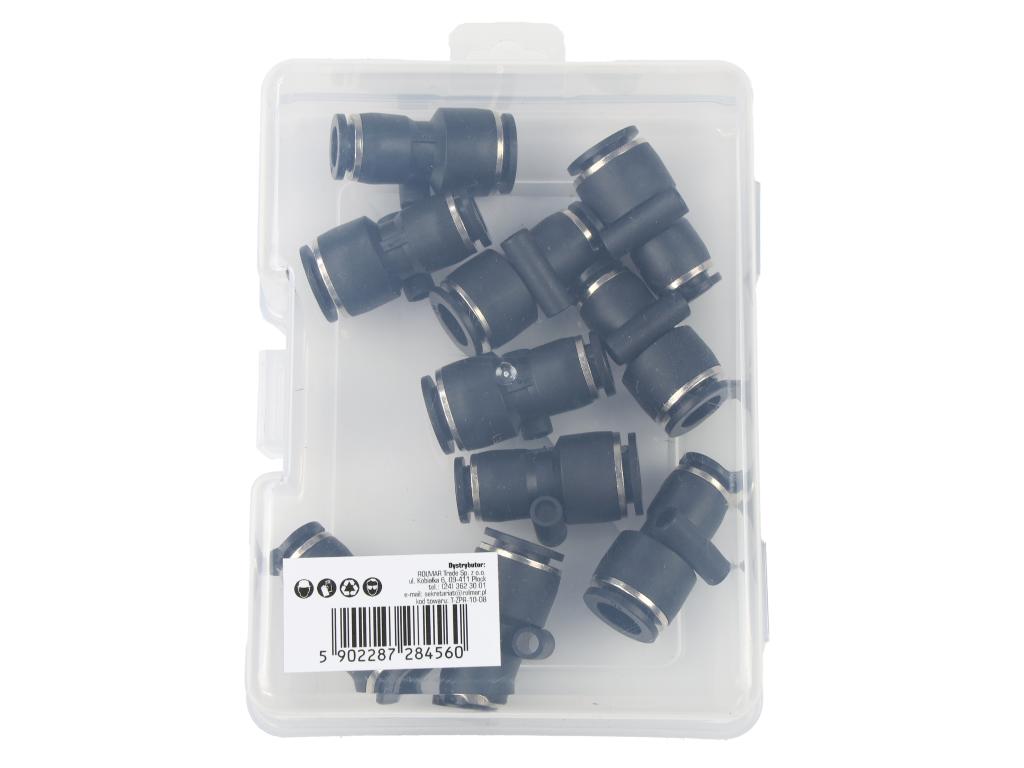 Złączka prosta redukcyjna wtykowa tekalan 10mm x 8mm TEGER, (sprzedawane po 10)