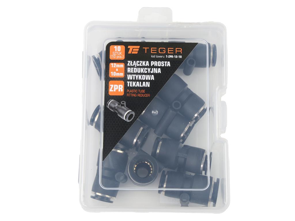 Złączka prosta redukcyjna wtykowa tekalan 12mm x 10mm TEGER, (sprzedawane po 10)