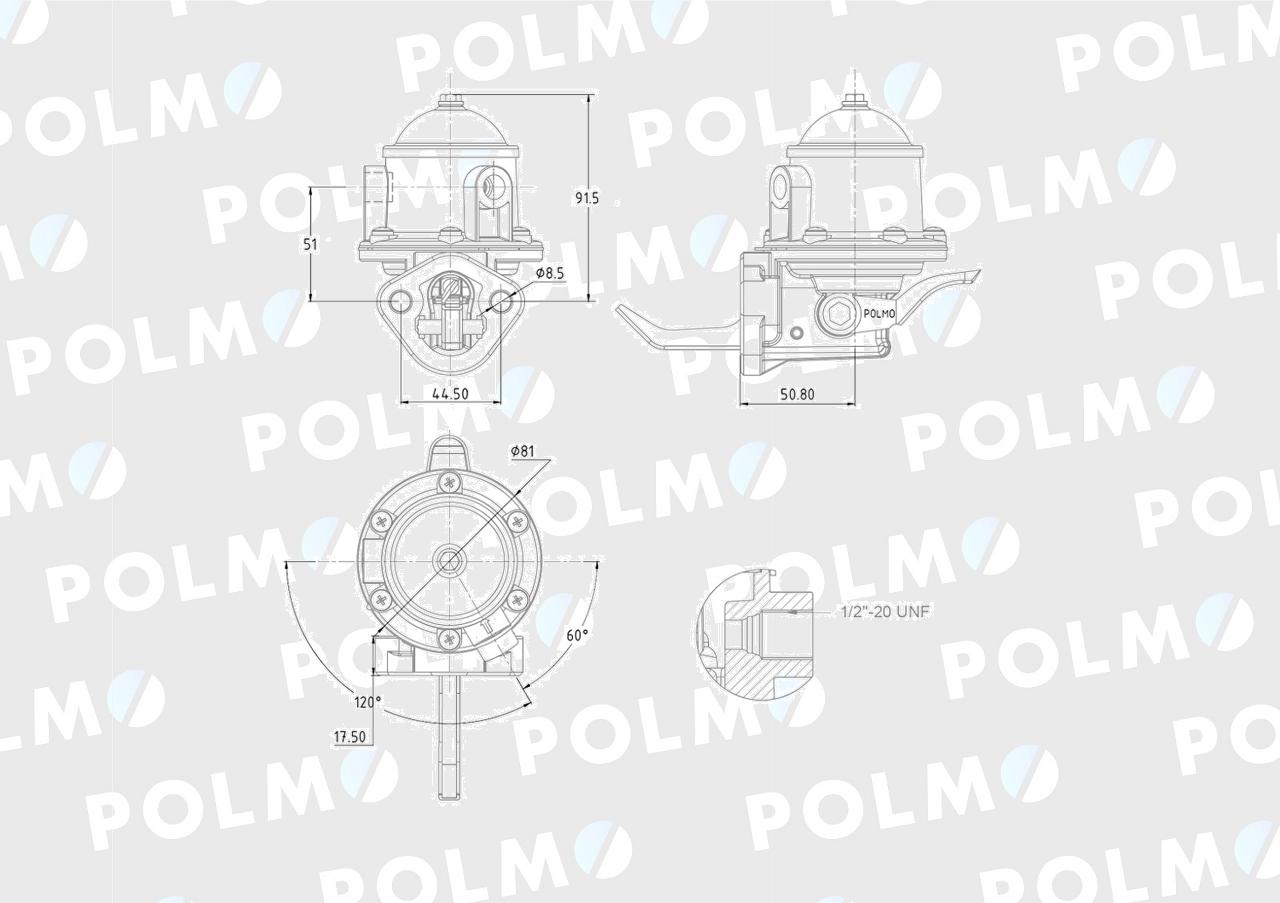Pompa zasilająca 3637309M91 POLMO