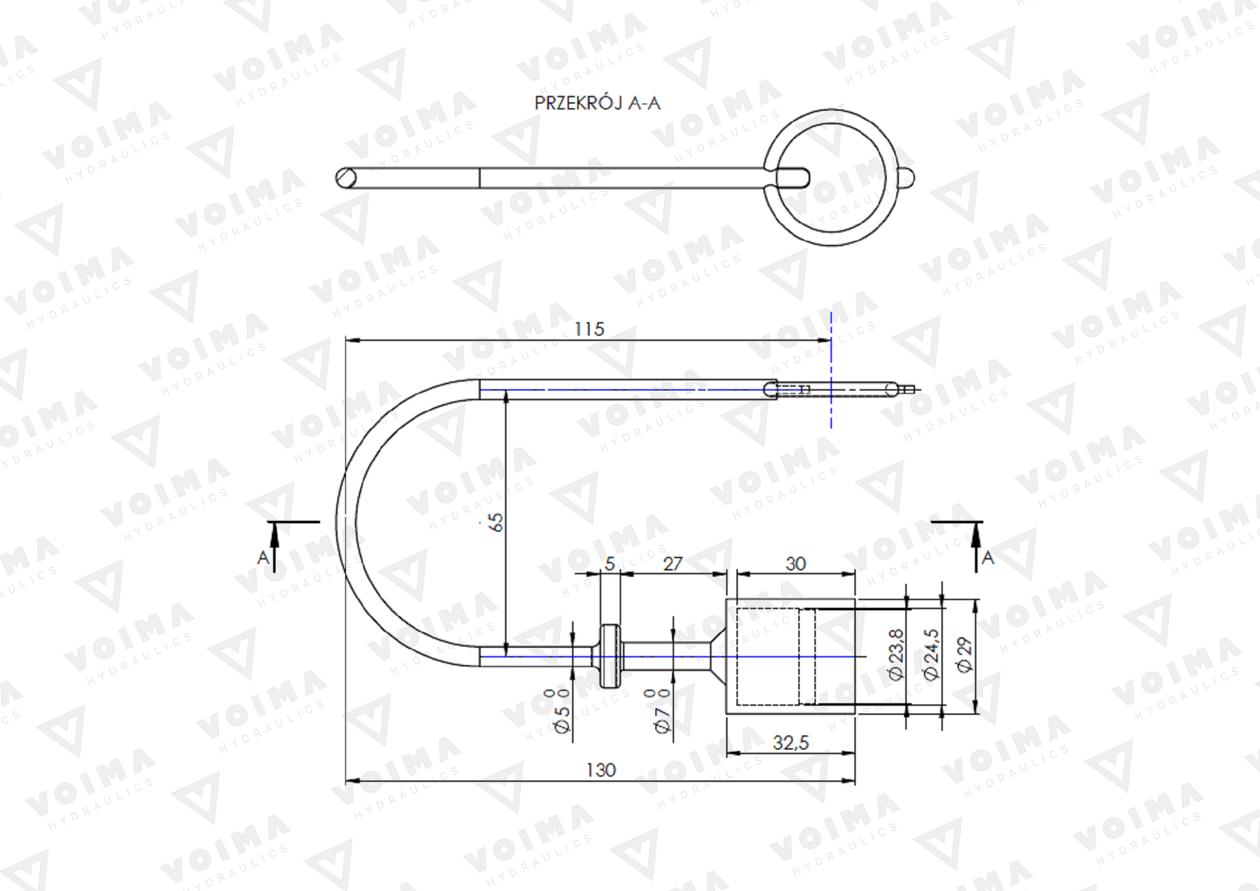 Pokrywa (zatyczka. osłona przeciwpyłowa) do WTYCZKI szybkozłącza EURO - kolor żółty VOIMA ( sprzedawane po 10 )