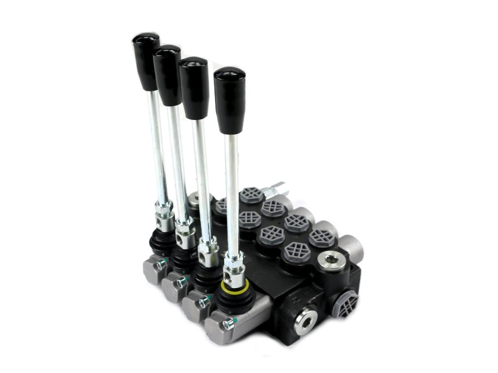 Rozdzielacz hydrauliczny 4-sekcyjny 40L (1 sekcja z zatrzaskiem) VOIMA