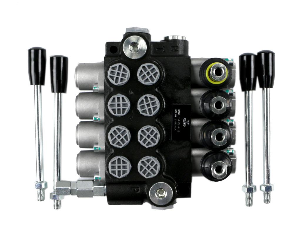Rozdzielacz hydrauliczny 4-sekcyjny 40L (1 sekcja z zatrzaskiem) VOIMA