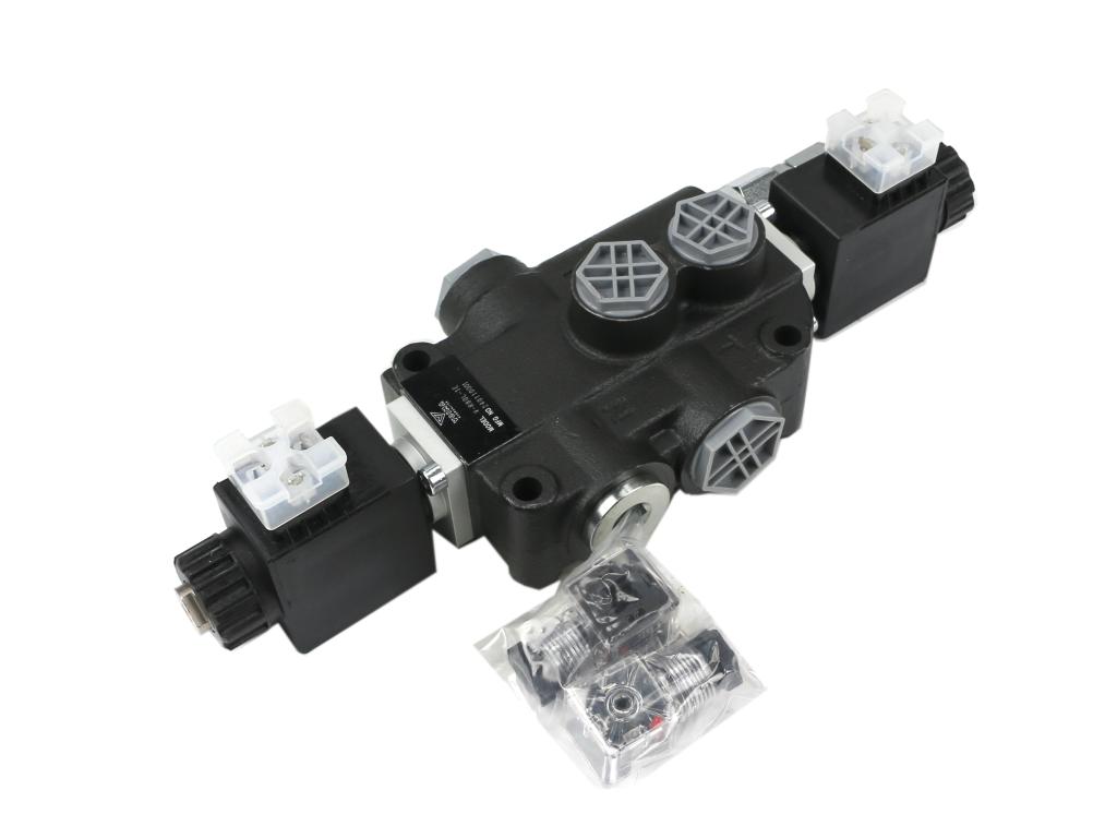 Rozdzielacz hydrauliczny 1-sekcyjny sterowany elektrycznie 12V 80L VOIMA