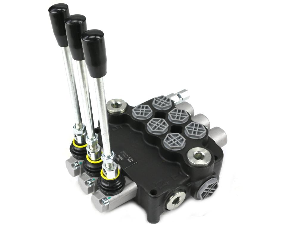 Rozdzielacz hydrauliczny 3-sekcyjny 80L z zatrzaskami VOIMA