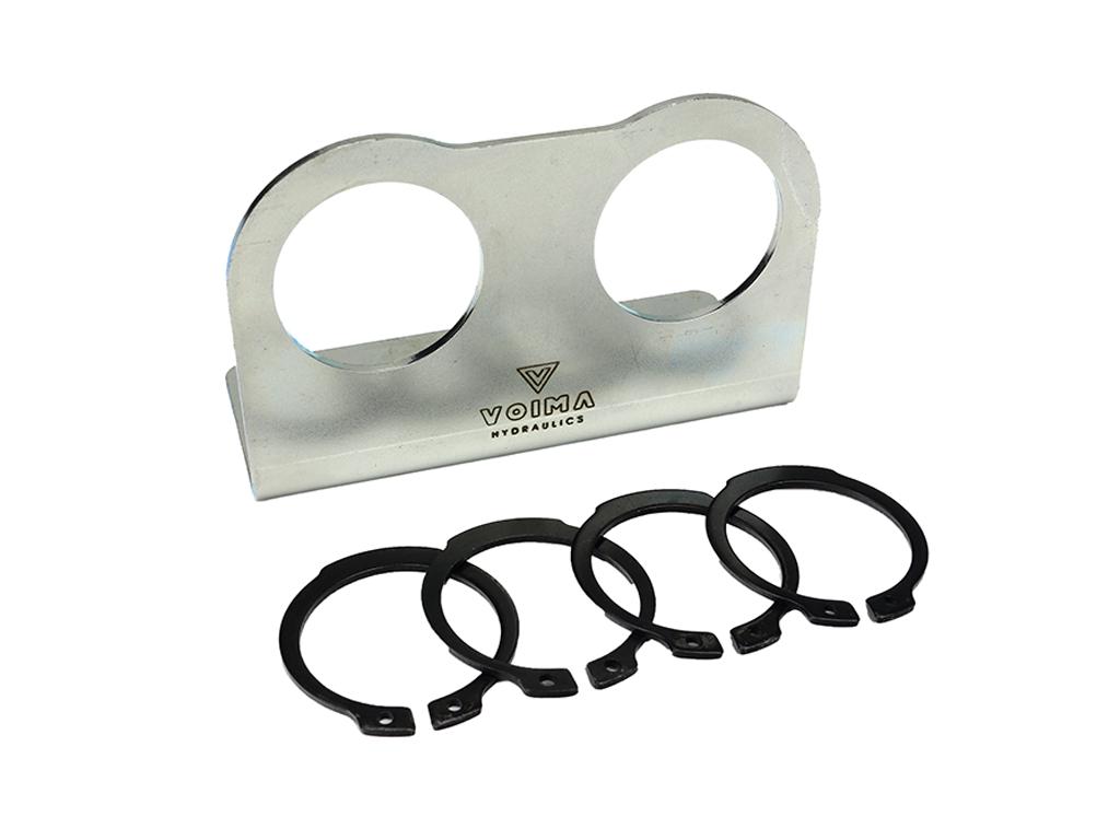 Uchwyt podwójny z pierścieniami segera dla szybkozłączy EURO Push-Pull VOIMA