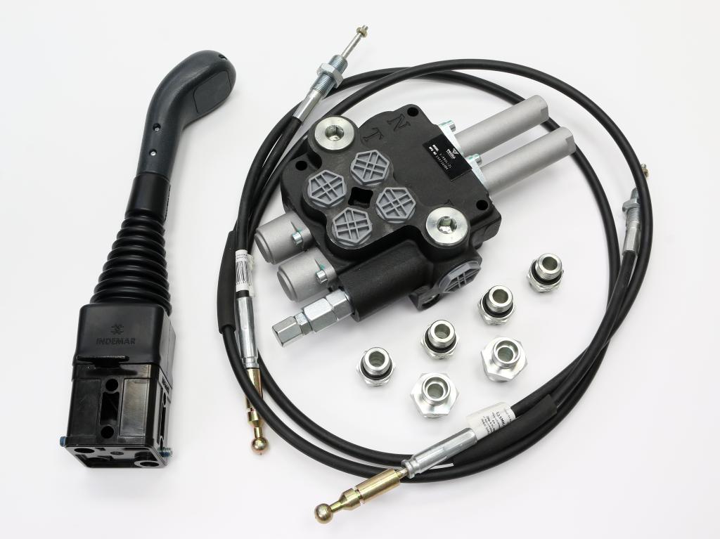 Zestaw do Ładowacz TUR -Rozdzielacz 80L 2-sekcyjny + Joystick bez przycisku + Elementy złączne + Linki na kulkę 1500mm VOIMA