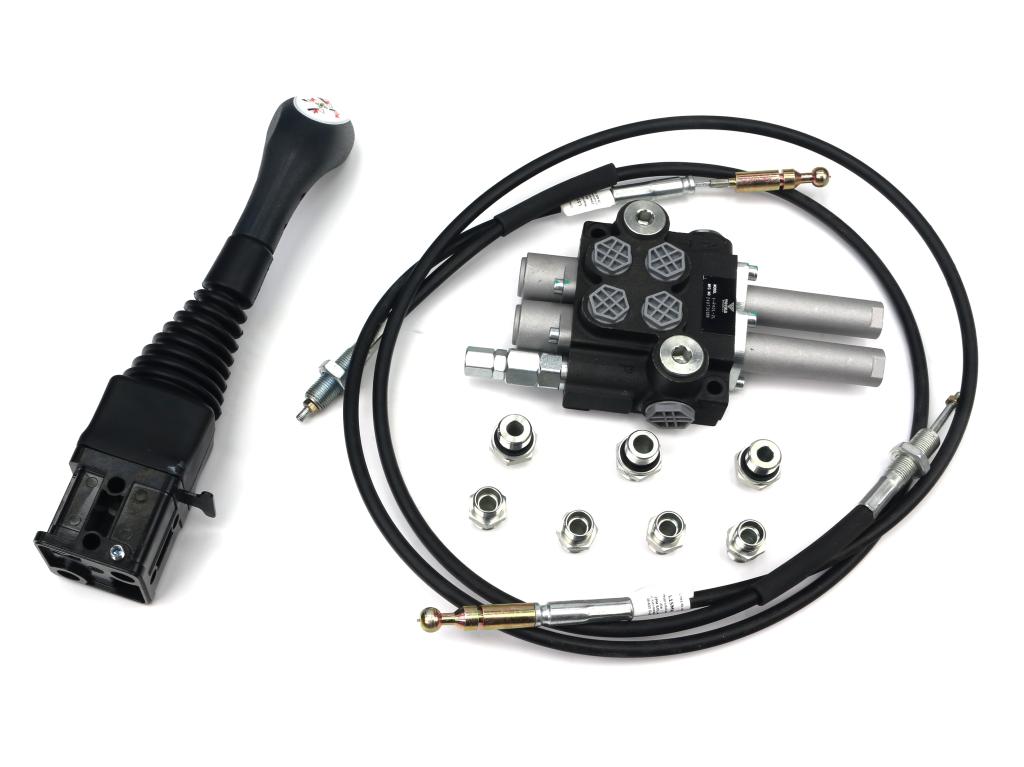 Zestaw do Ładowacz TUR -Rozdzielacz 40L 2-sekcyjny + Joystick bez przycisku + Elementy złączne + Linki na kulkę 1500mm VOIMA