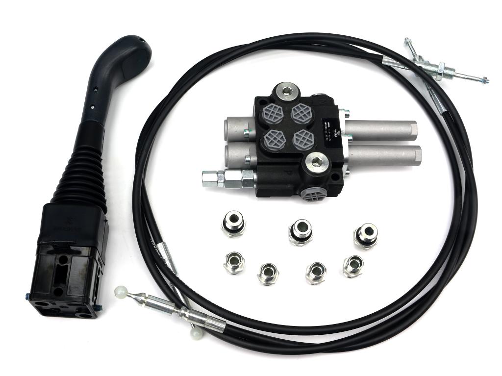 Zestaw do Ładowacz TUR -Rozdzielacz 40L 2-sekcyjny + Joystick bez przycisku + Elementy złączne + Linki na kulkę 2000mm VOIMA