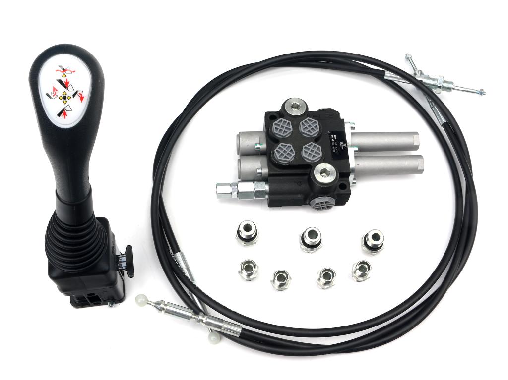 Zestaw do Ładowacz TUR -Rozdzielacz 40L 2-sekcyjny + Joystick bez przycisku + Elementy złączne + Linki na kulkę 2000mm VOIMA