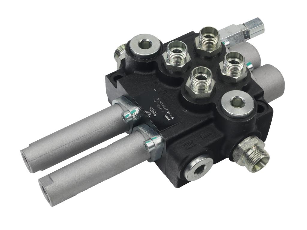 Zestaw - rozdzielacz hydrauliczny 2-sekcyjny na linki + elementy złączne  VOIMA