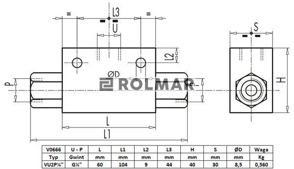 Zawór alternatywny 1/4" przepustowość 30L