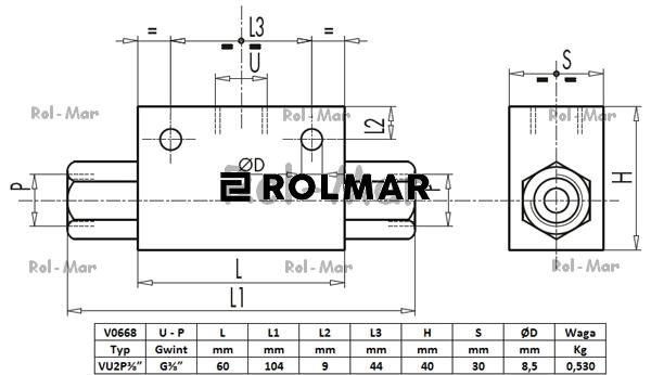 Zawór alternatywny 3/8" przepustowość 45L
