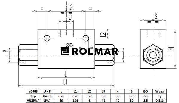Zawór alternatywny 3/8" przepustowość 45L
