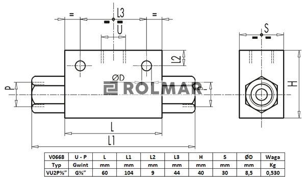 Zawór alternatywny 3/8" przepustowość 45L