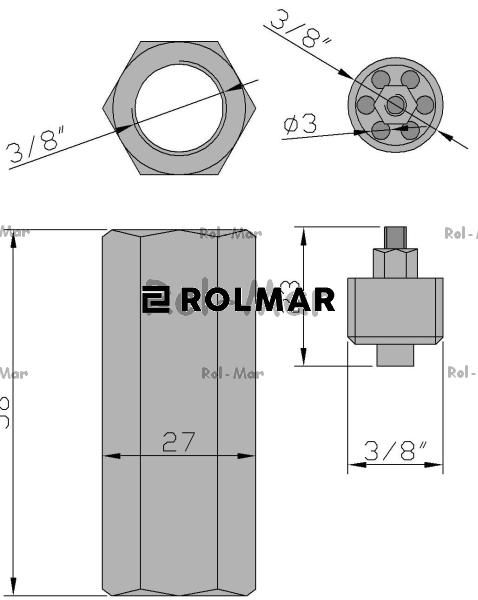 Zawór zabezpieczający 3/8" (gwint wew.) 50L