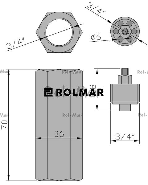 Zawór zabezpieczający 3/4" (gwint wew.) 140L