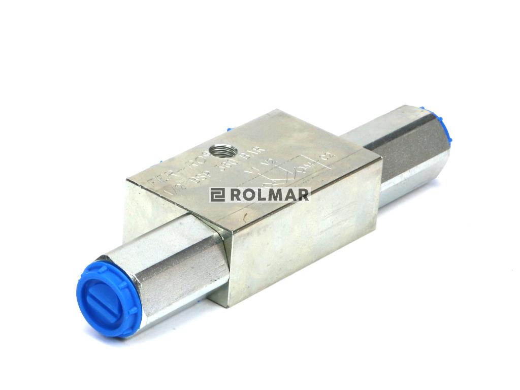 Zawór zwrotny bliźniaczy sterowany VBPDE 1/2" - 360bar - 50l/min - (zamek hydrauliczny)