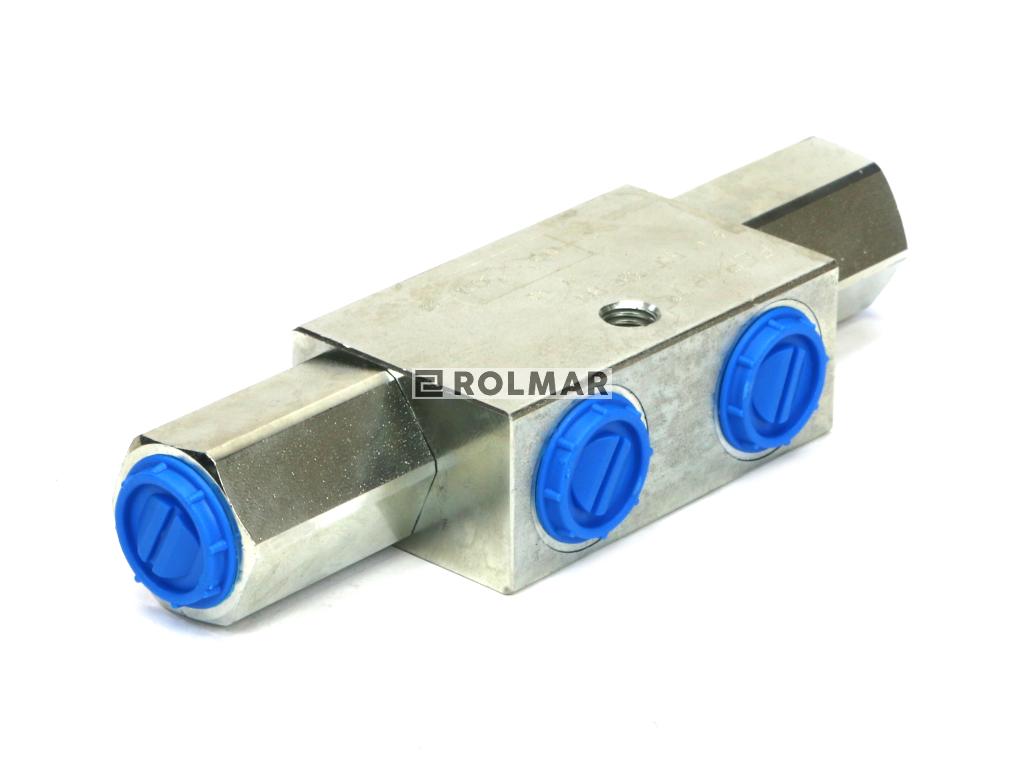 Zawór zwrotny bliźniaczy sterowany VBPDE 3/4" - 320bar - 90l/min - (zamek hydrauliczny)