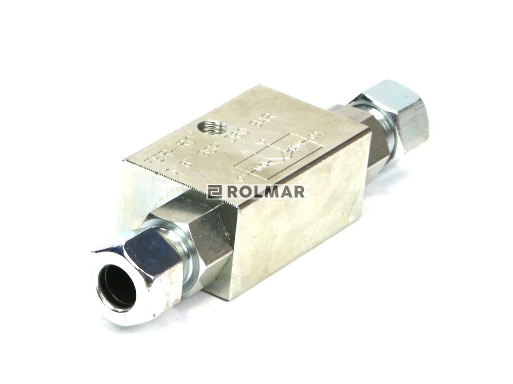 Zawór zwrotny bliźniaczy sterowany VBPDE 3/8" (12L - M18x1.5) - 380bar - 30l/min - (zamek hydrauliczny)