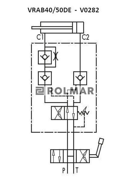 Zawór do pługów obrotowych tłok 40/50 mm