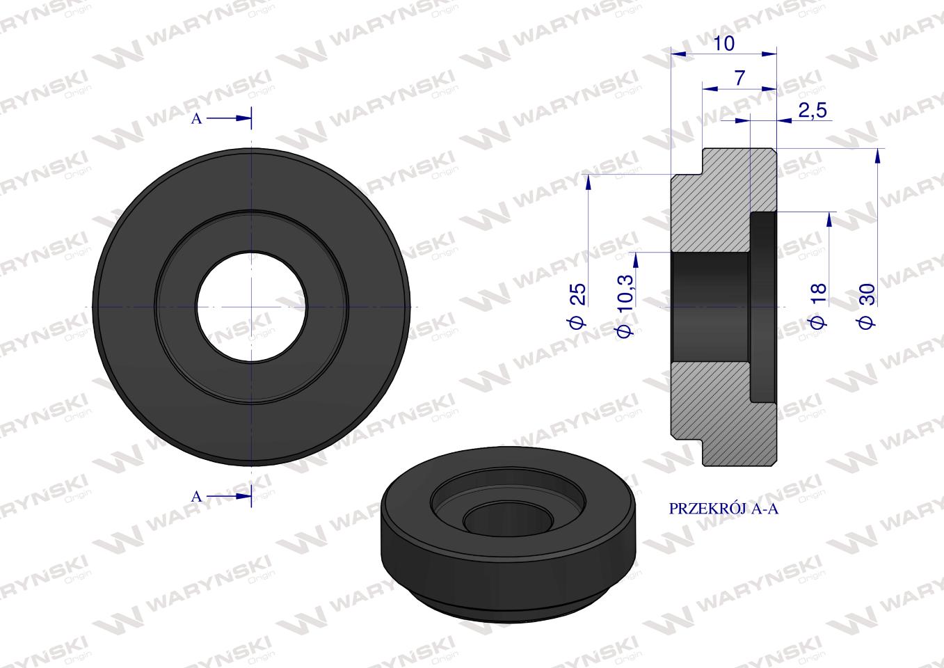 Tulejka zewnętrzna noża rozdrabniacza 18mm do noża 3mm i 4mm zastosowanie Claas Waryński (sprzedawane po 25)