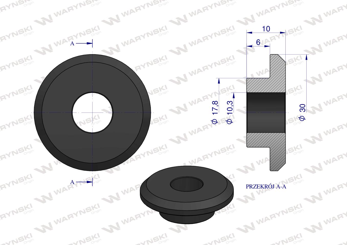 Tulejka wewnętrzna noża rozdrabniacza 18mm do noża 3mm zastosowanie Claas Waryński (sprzedawane po 25)
