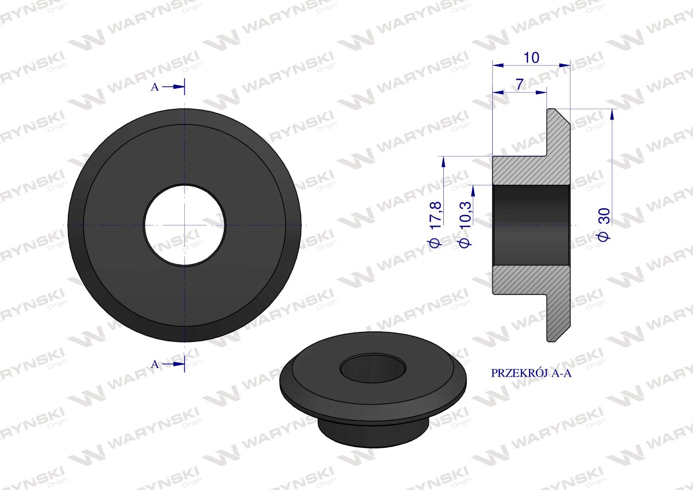 Tulejka wewnętrzna noża rozdrabniacza 18mm do noża 4mm zastosowanie Claas Waryński (sprzedawane po 25)