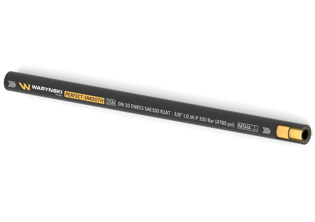 Wąż hydrauliczny do zakuwania PERFECT-SMOOTH 2SN DN10 2-oplotowy 330 Bar Waryński  (sprzedawany po 100m)